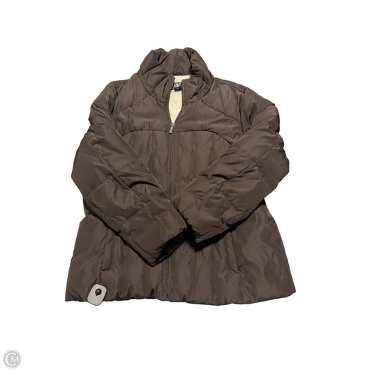 Coat Puffer & Quilted By Calvin Klein In Brown, Size: Xxl