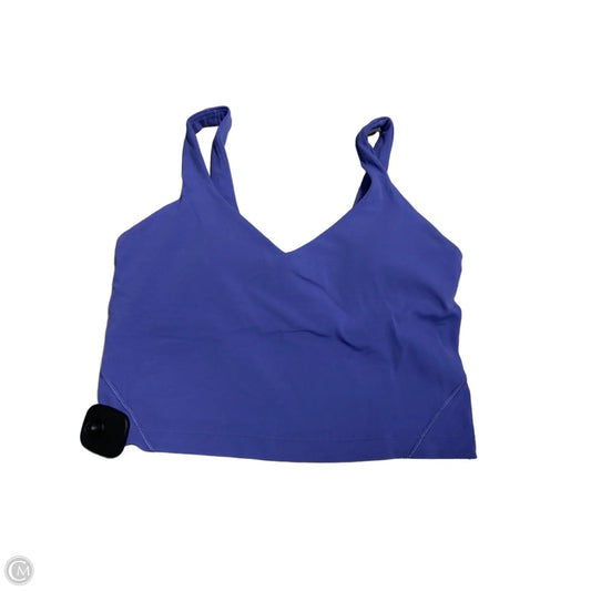 Athletic Tank Top By Lululemon In Purple, Size: 8