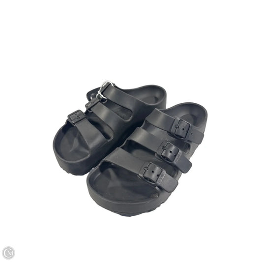Sandals Flats By Birkenstock In Black, Size: 7.5