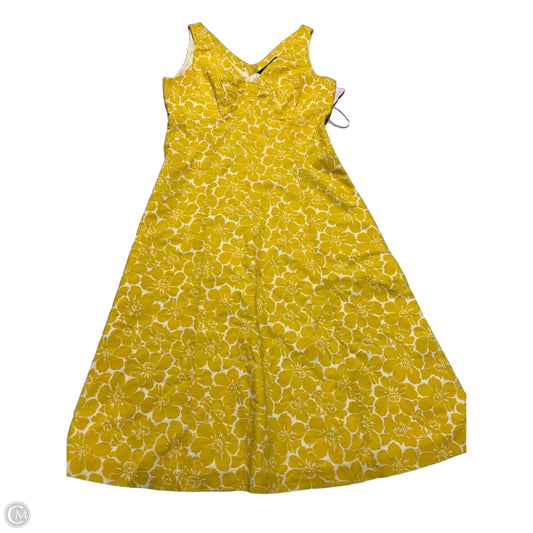 Dress Casual Midi By Boden In Yellow, Size: M
