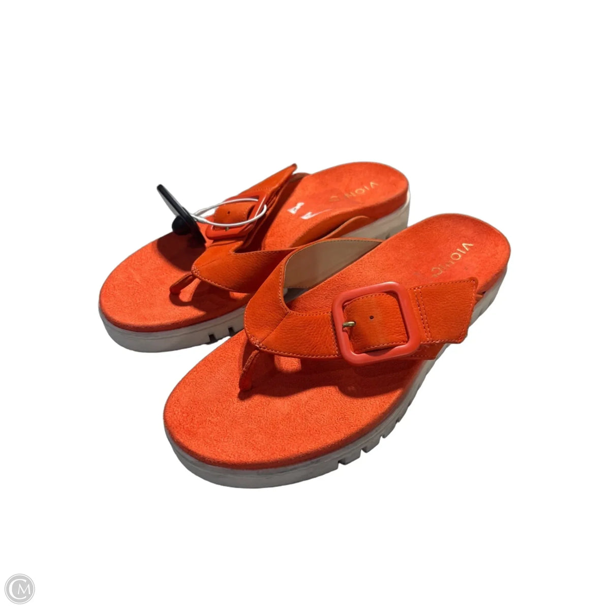 Sandals Flats By Vionic In Orange, Size: 9