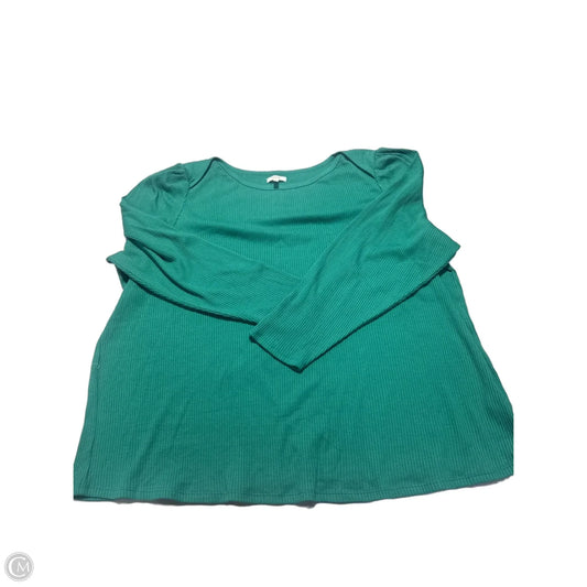 Top Long Sleeve By Maurices In Green, Size: 3x