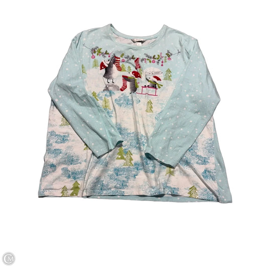 Top 3/4 Sleeve By Cj Banks In Blue, Size: 3x
