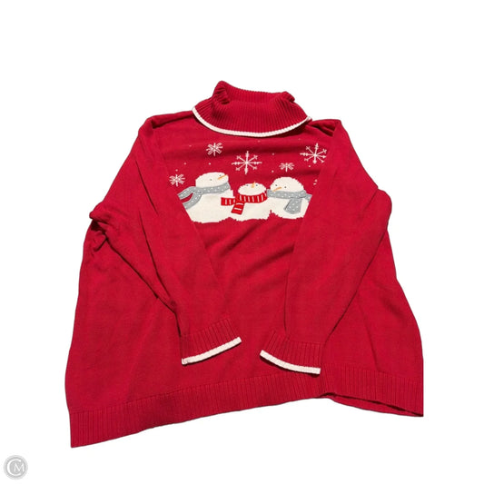 Sweater By Cj Banks In Red, Size: 3x