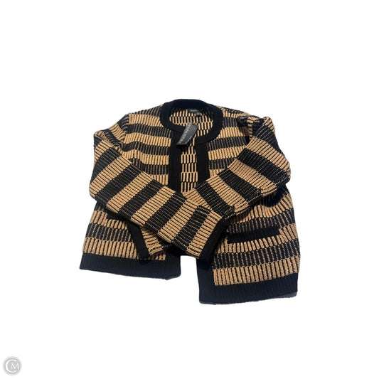 Cardigan By Banana Republic In Black & Tan, Size: M