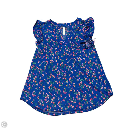 Top Short Sleeve By Dear Scarlett In Blue, Size: S