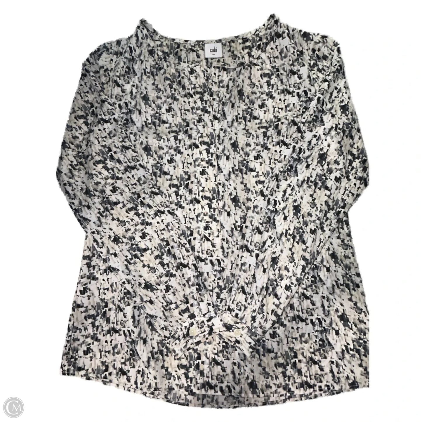 Blouse Long Sleeve By Cabi In Multi-colored, Size: S