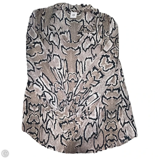 Blouse Long Sleeve By Cabi In Animal Print, Size: S