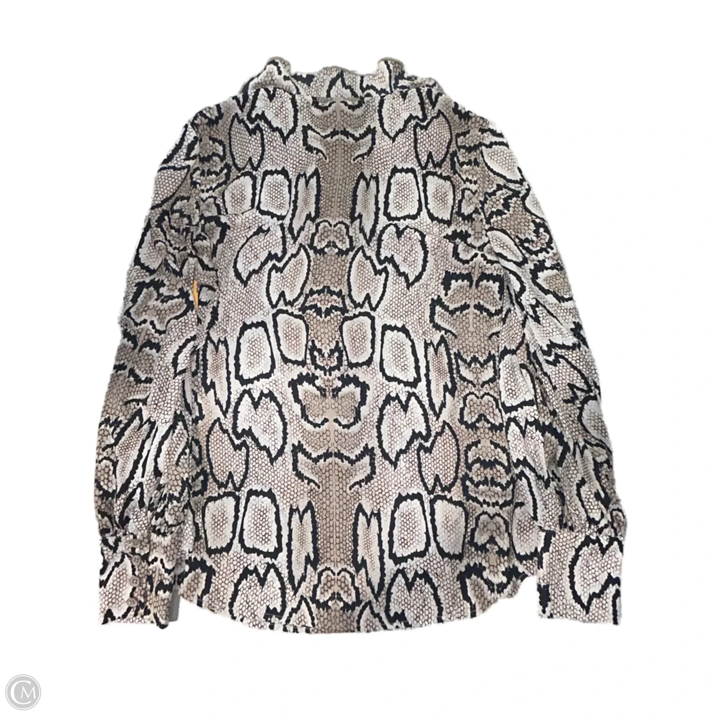 Blouse Long Sleeve By Cabi In Animal Print, Size: S