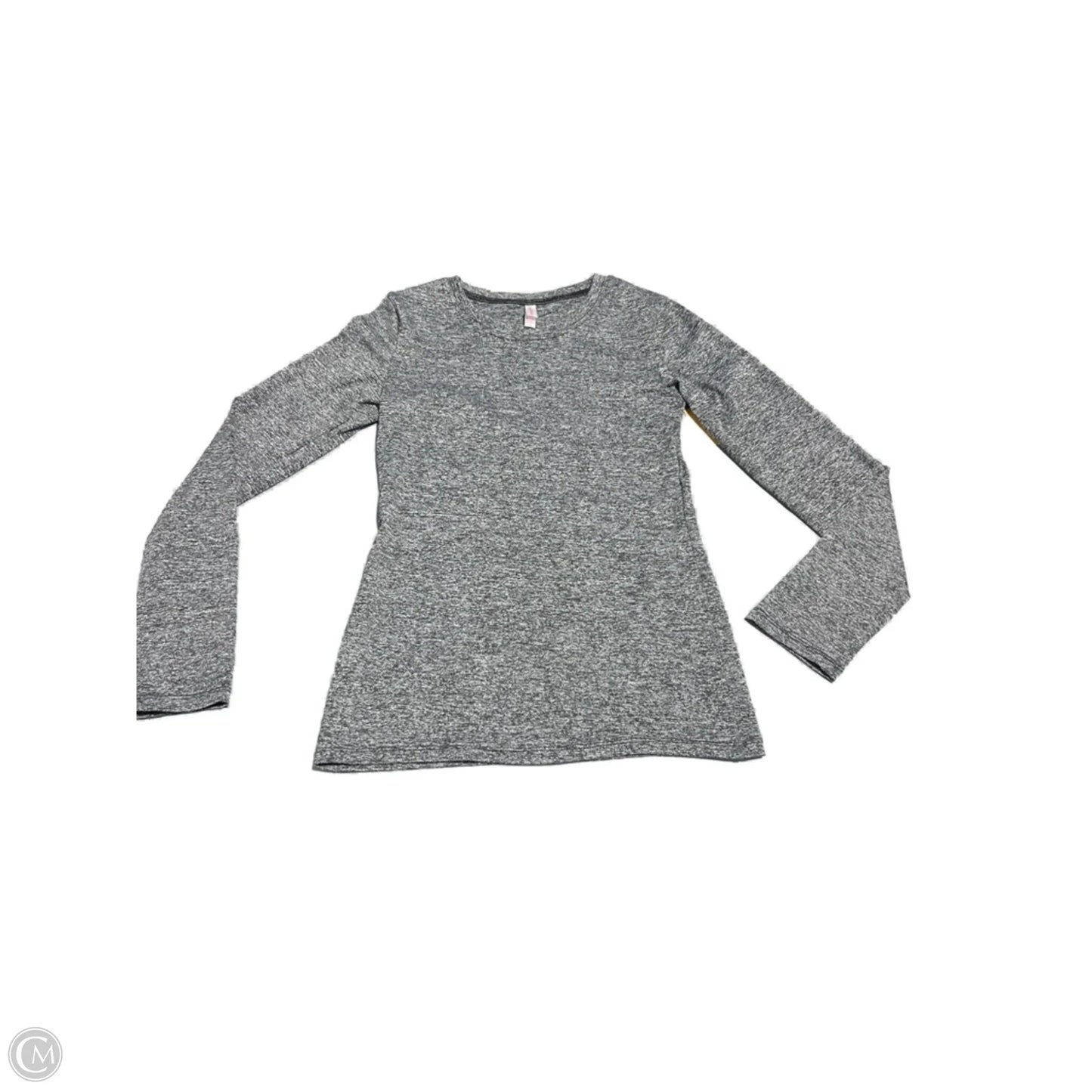 Athletic Top Long Sleeve Collar By Cmb In Grey, Size: S