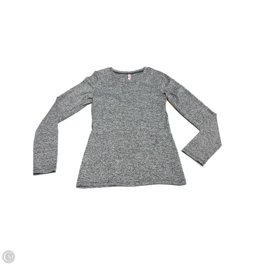 Athletic Top Long Sleeve Collar By Cmb In Grey, Size: S