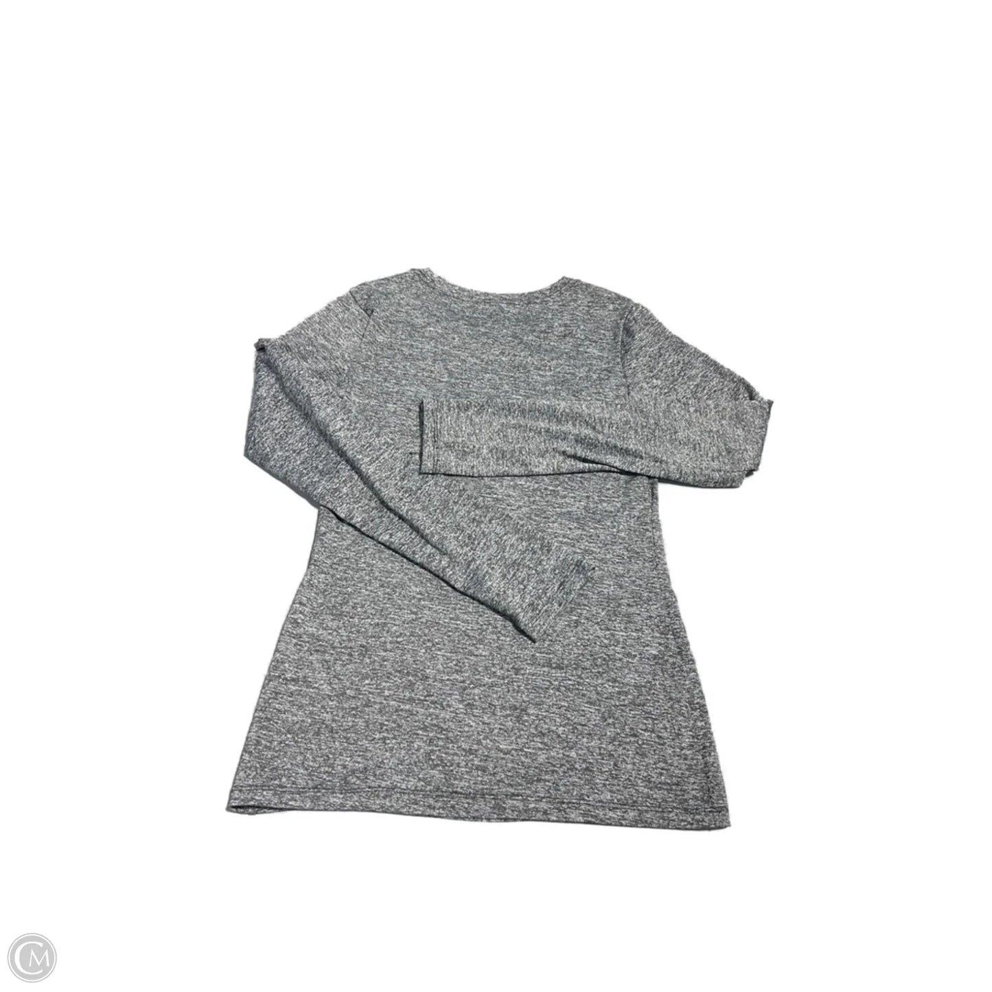 Athletic Top Long Sleeve Collar By Cmb In Grey, Size: S