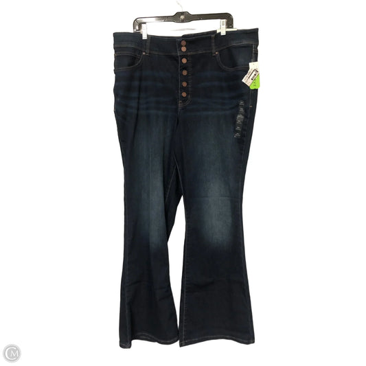 Jeans Flared By Maurices In Blue Denim, Size: 22