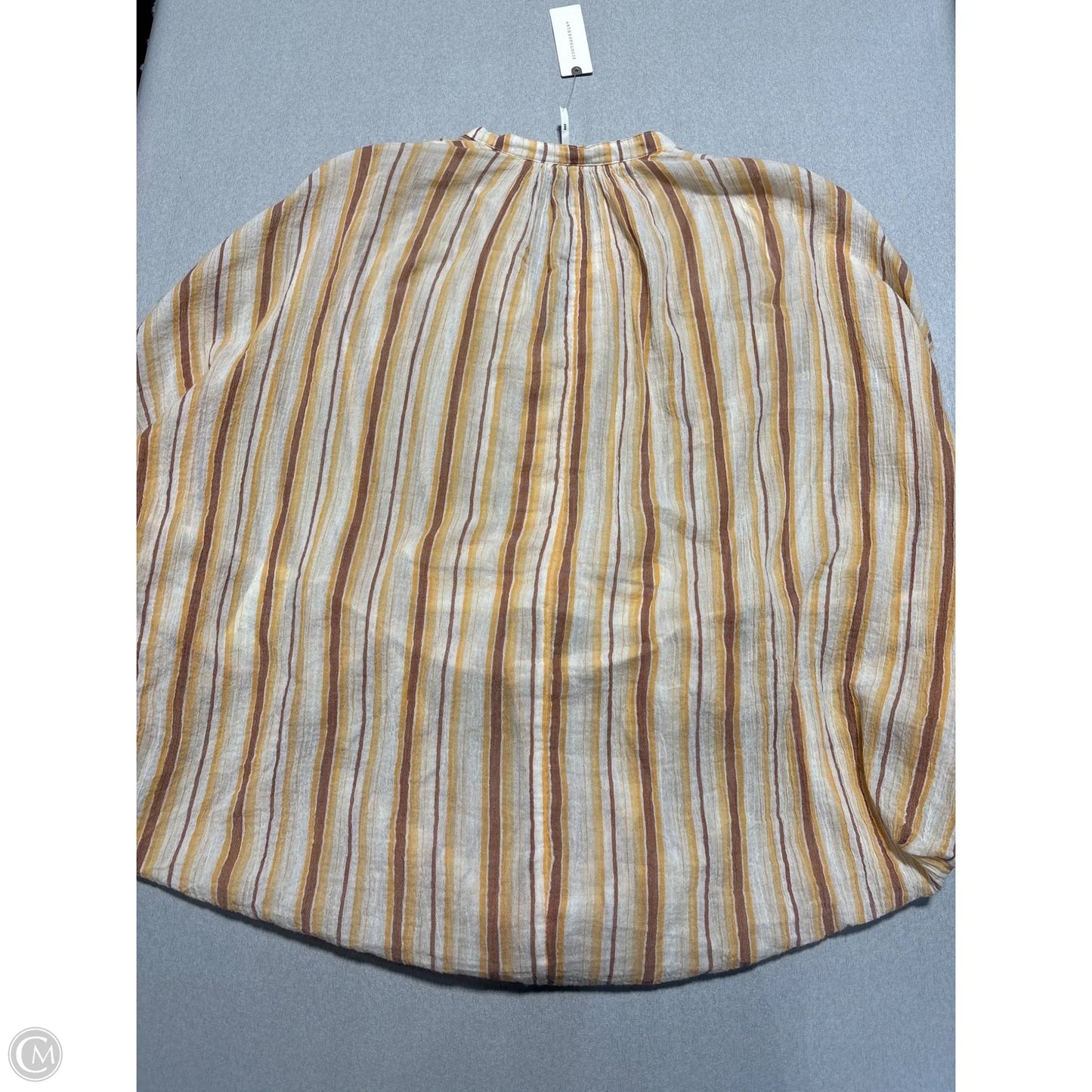 Top Short Sleeve By Anthropologie In Yellow, Size: Xxs
