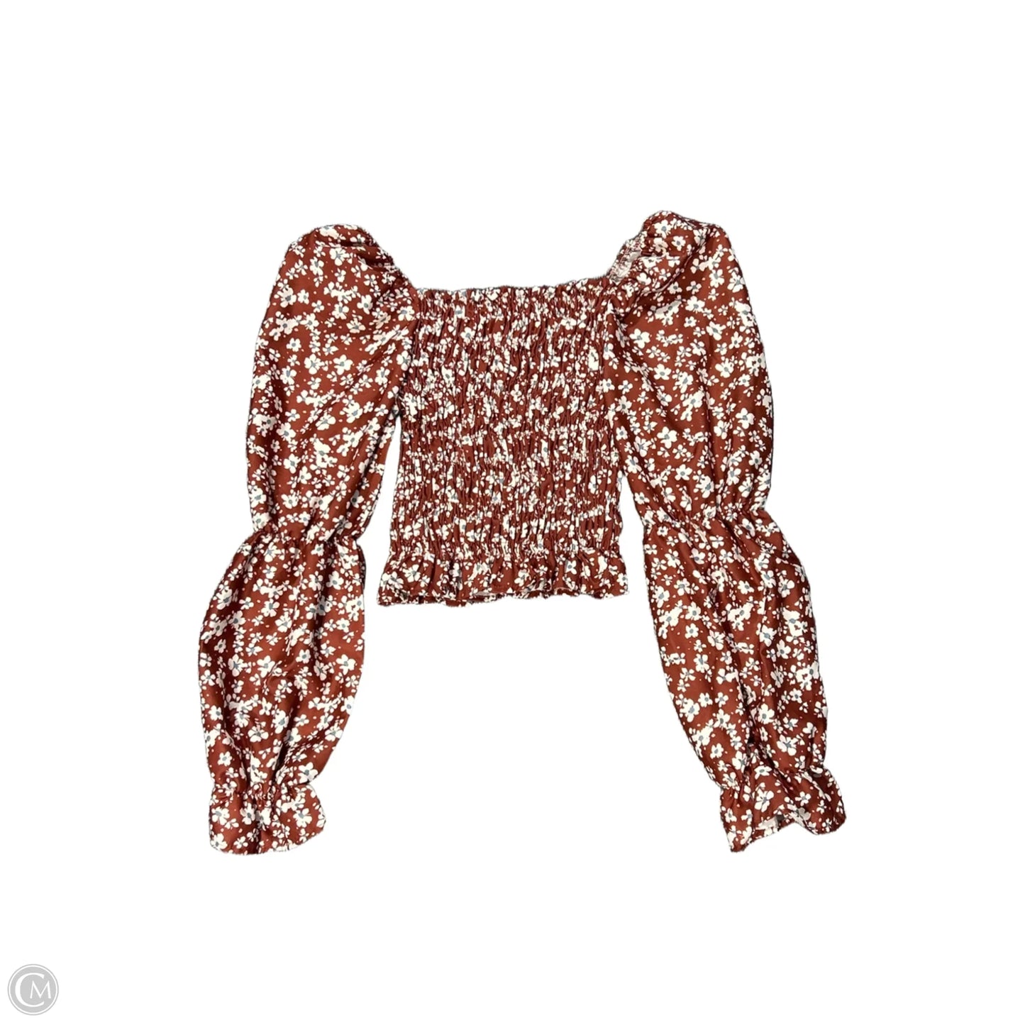 Top Long Sleeve By Cmb In Floral Print, Size: S