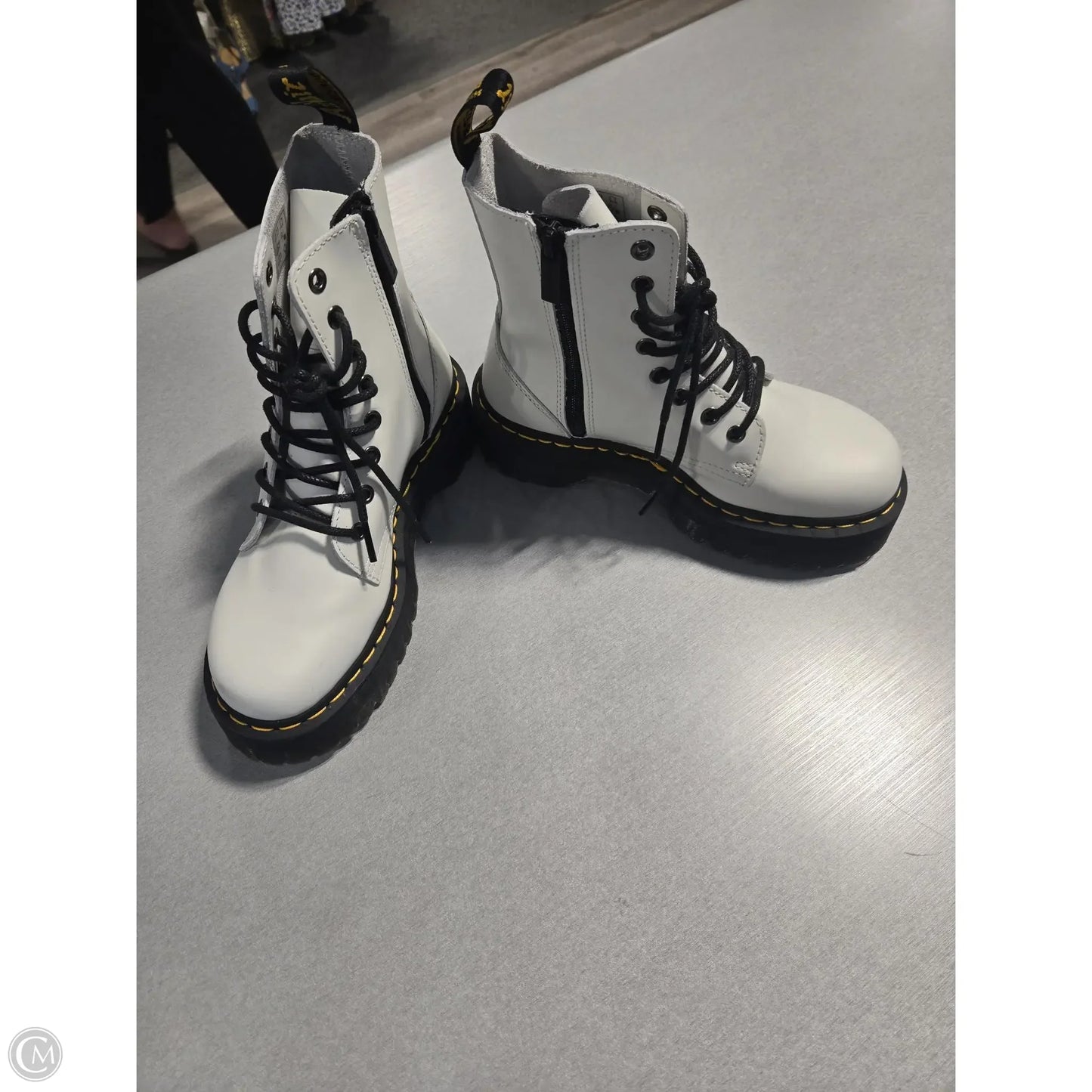 Boots Combat By Dr Martens In White, Size: 6