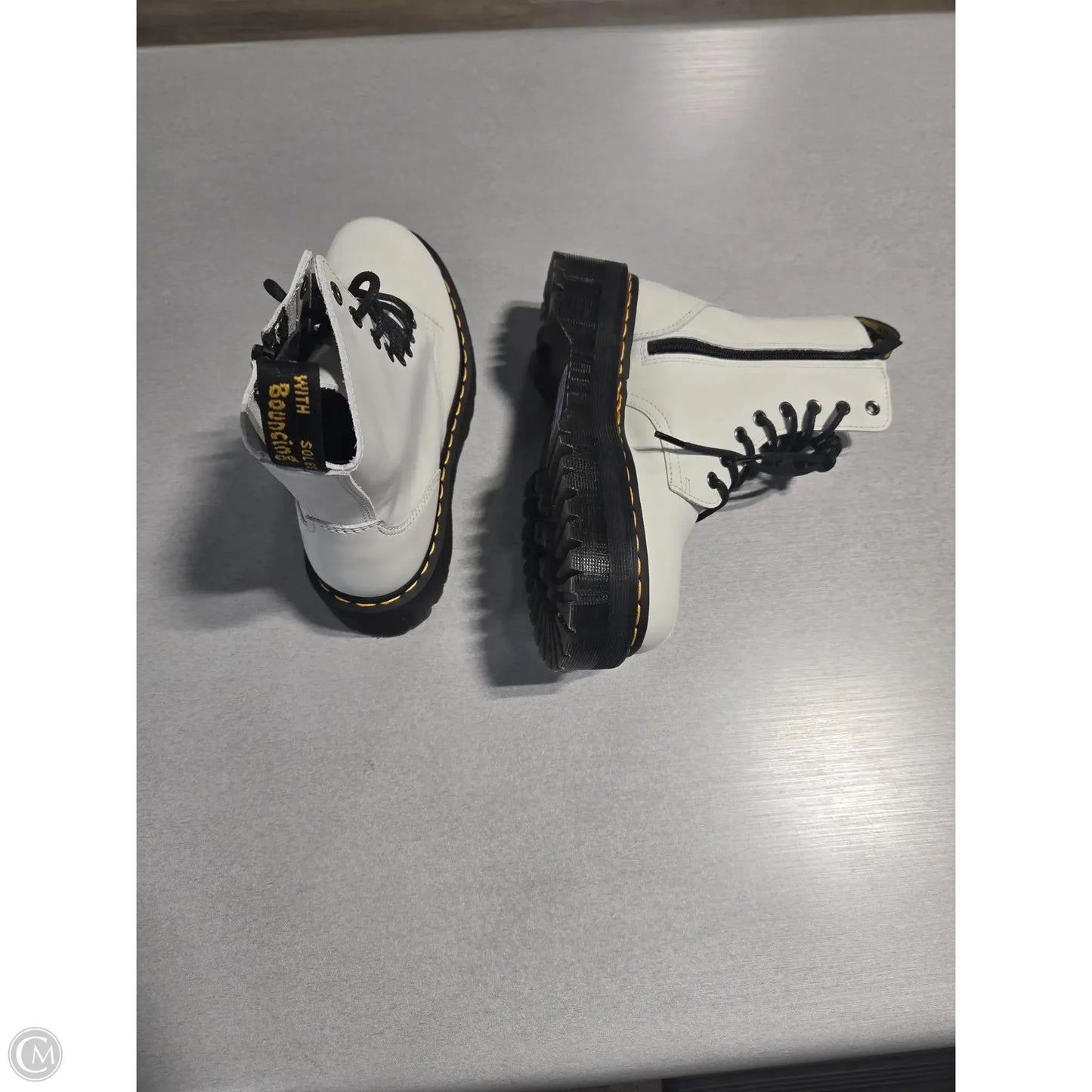 Boots Combat By Dr Martens In White, Size: 6