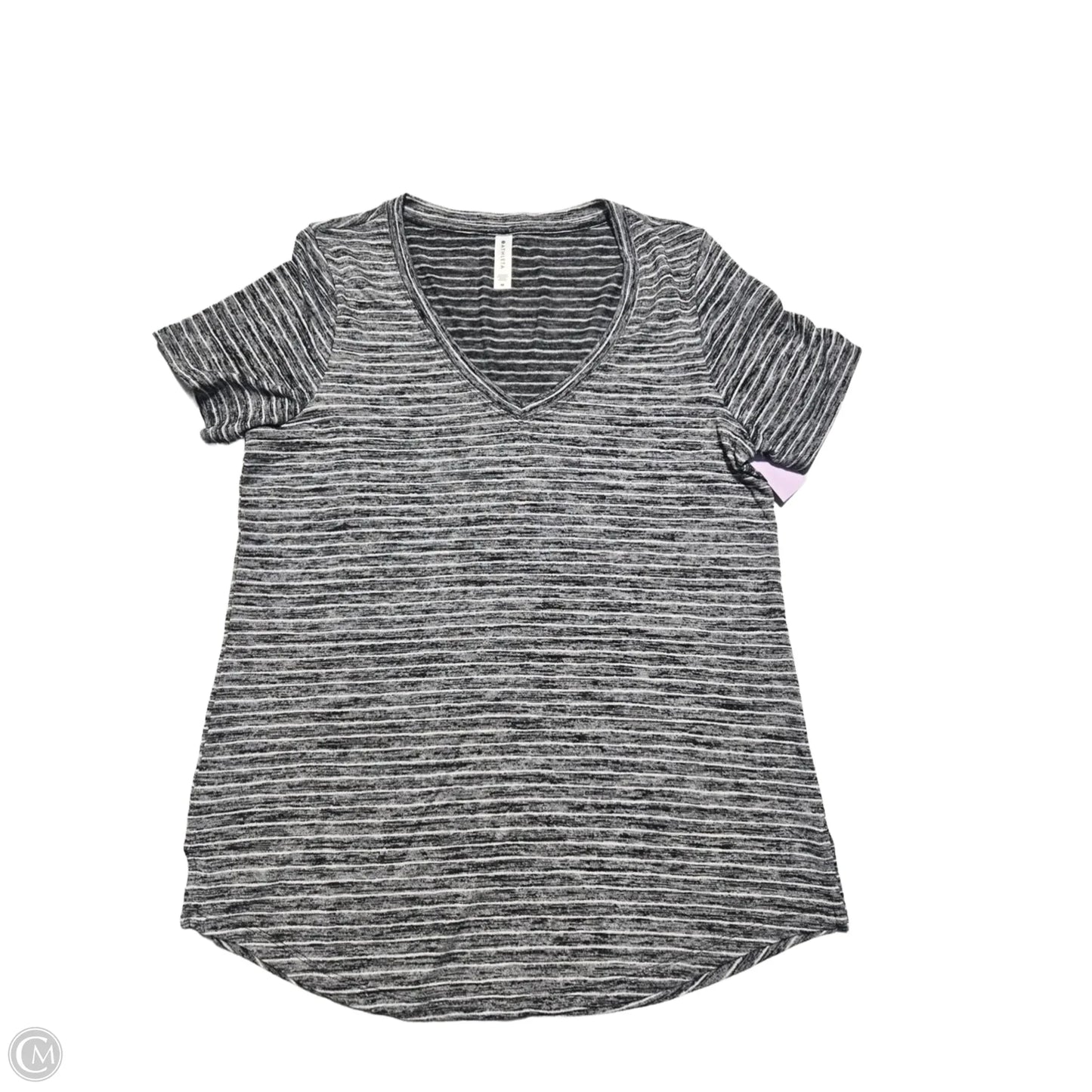 Top Short Sleeve By Athleta In Black, Size: M
