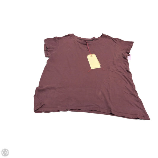 Top Short Sleeve Basic By Current/elliott In Maroon, Size: Xl