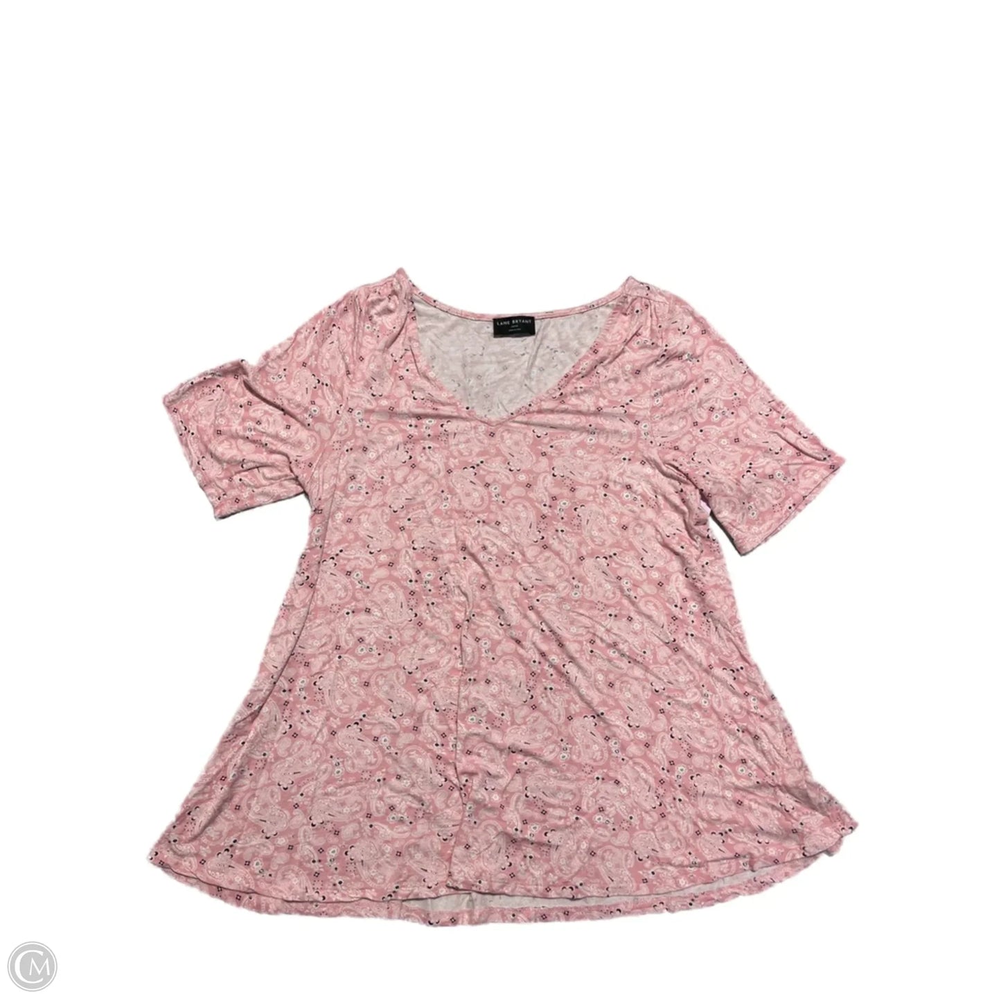 Top Short Sleeve By Lane Bryant In Pink, Size: Xl