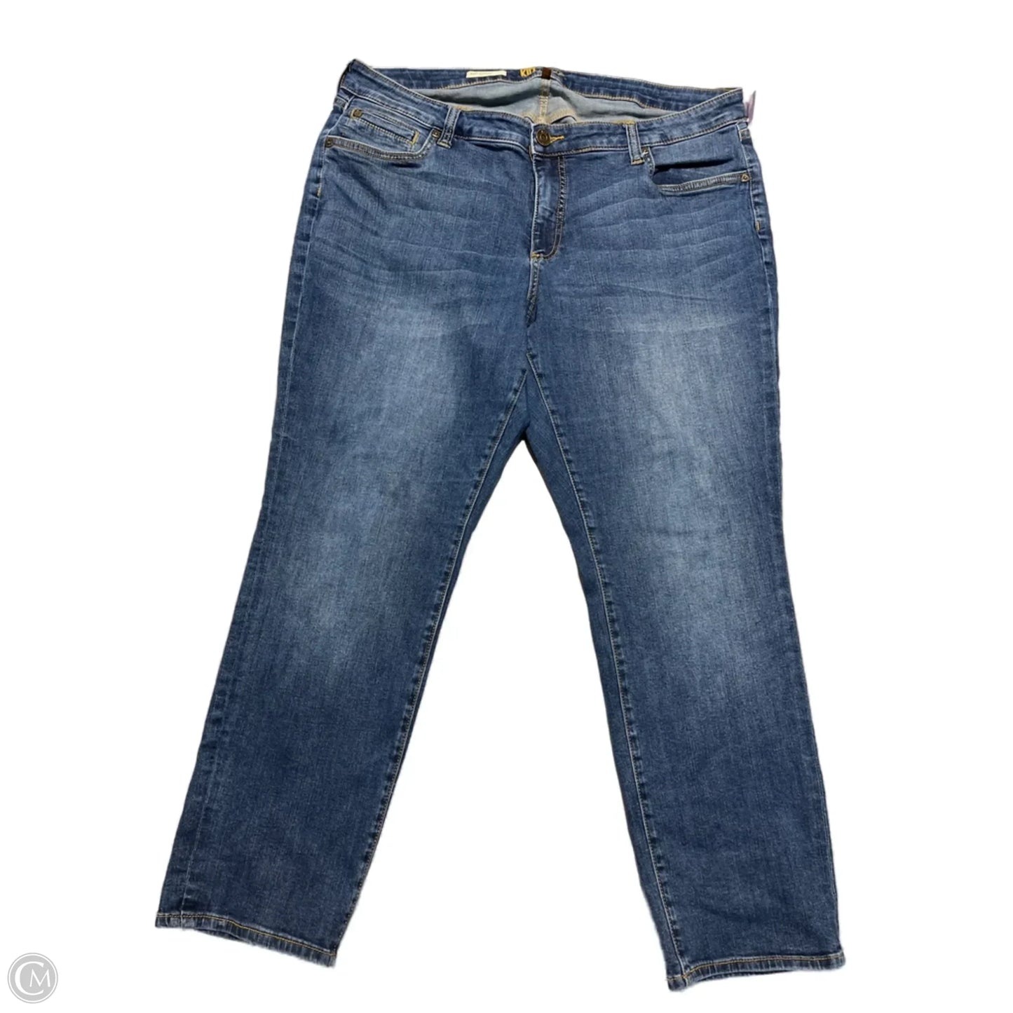 Jeans Straight By Kut In Blue Denim, Size: 20