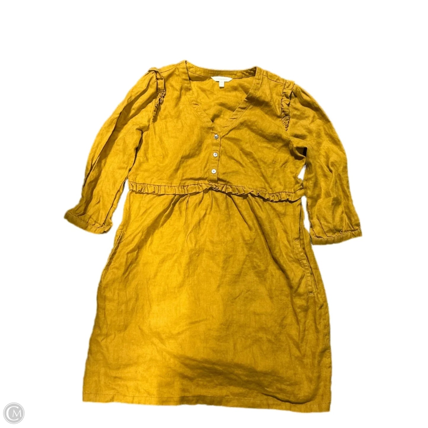 Dress Casual Short By Garnet Hill In Yellow, Size: 14