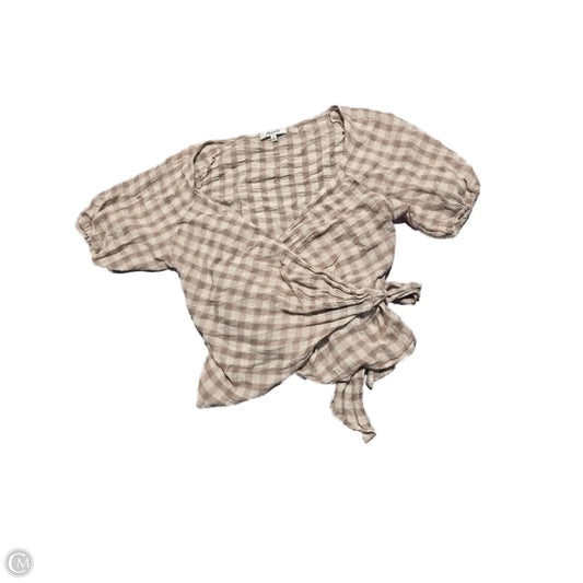 Top Short Sleeve By Madewell In Brown, Size: L