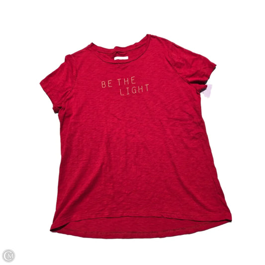 Top Short Sleeve Basic By Cmc In Red, Size: Xl