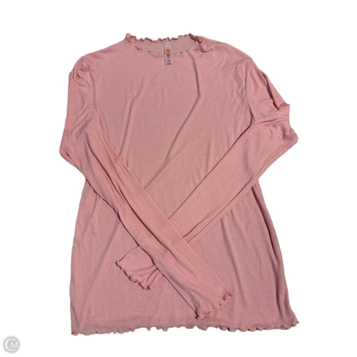 Top Long Sleeve Basic By Mono B In Pink, Size: L