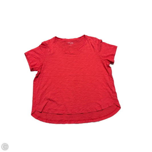 Top Short Sleeve By Habitat In Pink, Size: L