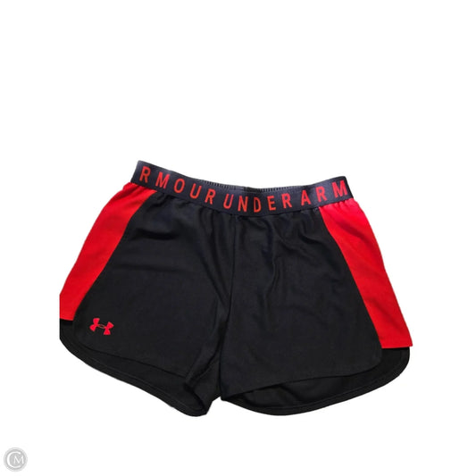Athletic Shorts By Under Armour In Black & Red, Size: M
