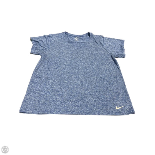 Athletic Top Short Sleeve By Nike In Blue, Size: 1x
