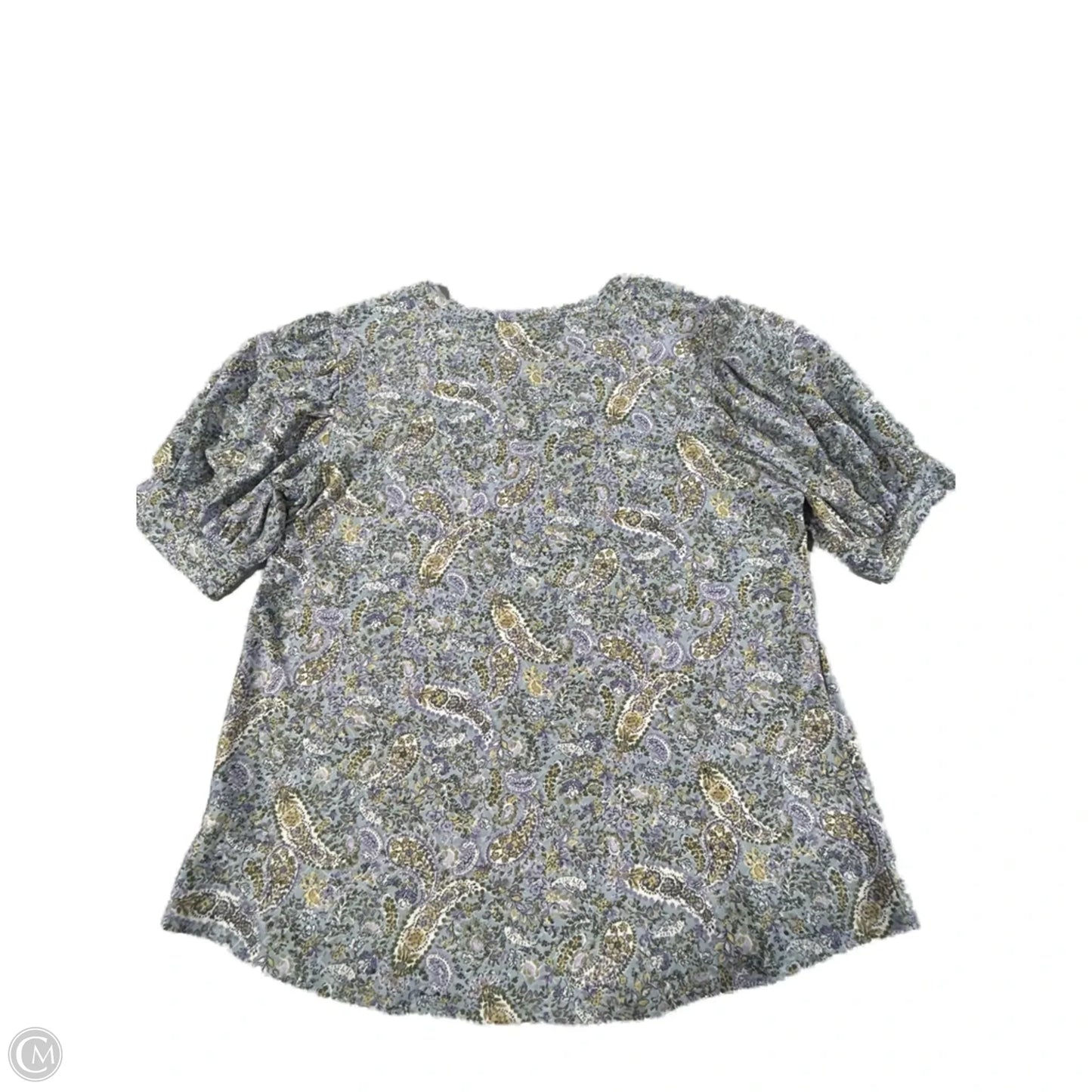 Top Short Sleeve By Kim & Cami In Blue, Size: L