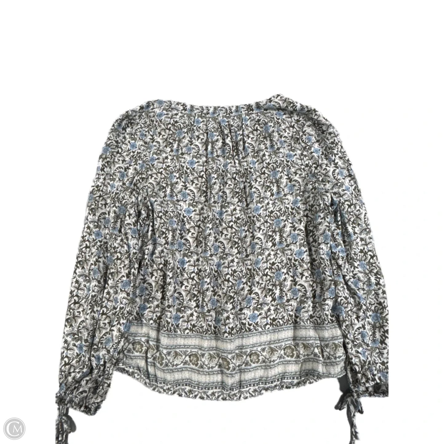 Top 3/4 Sleeve By Lucky Brand In Floral Print, Size: L