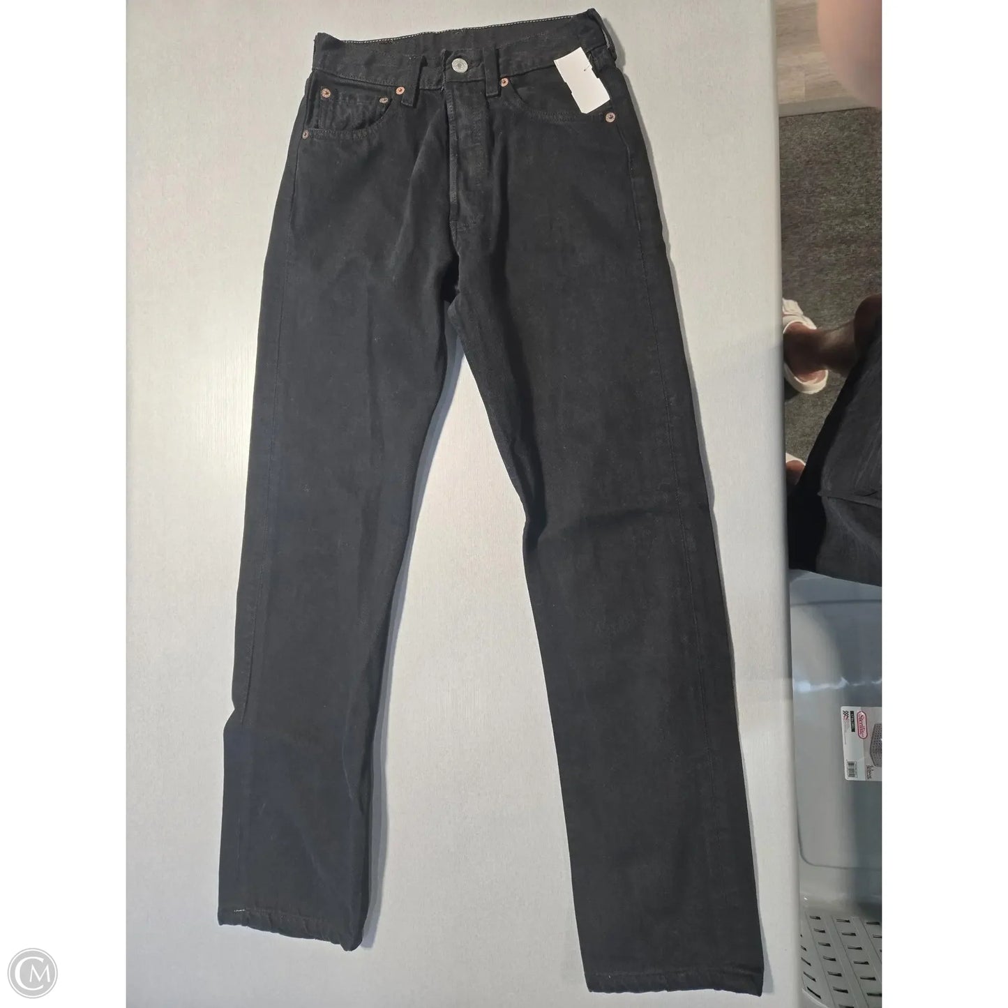 Jeans Straight By Levis In Black, Size: 2