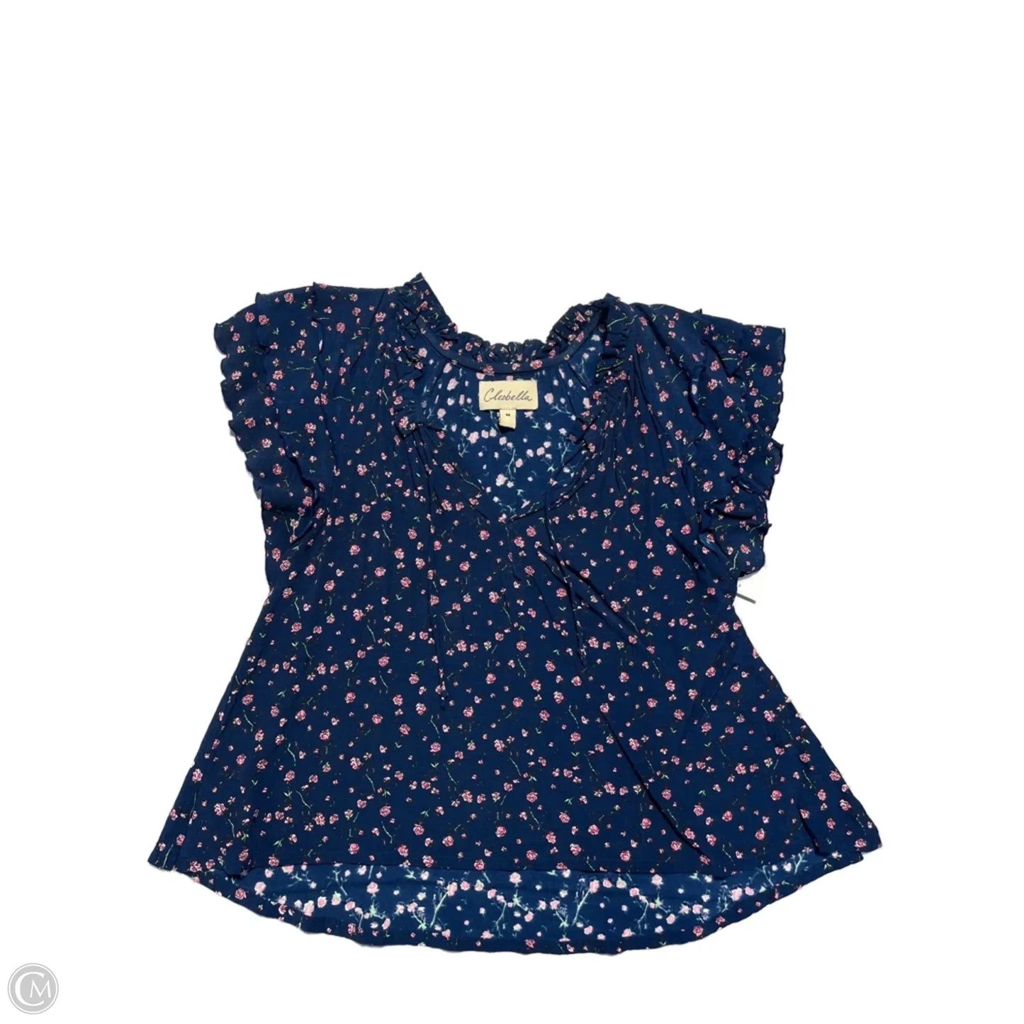 Top Short Sleeve By Cmc In Floral Print, Size: M
