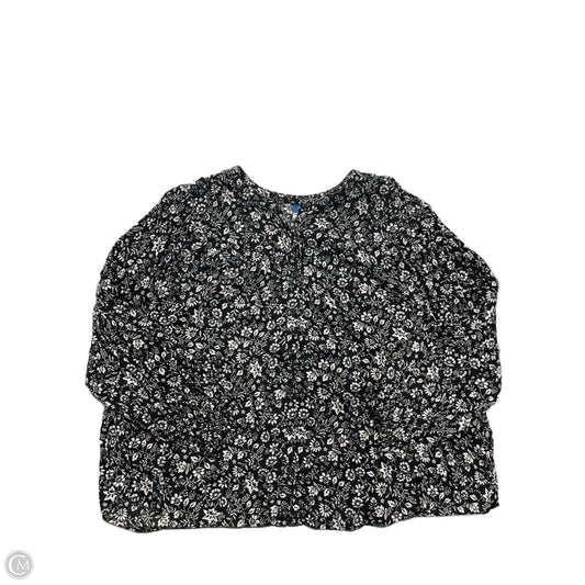 Top 3/4 Sleeve By Old Navy In Floral Print, Size: Xl