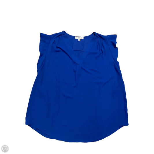 Blouse Short Sleeve By Chaus In Blue, Size: 1x