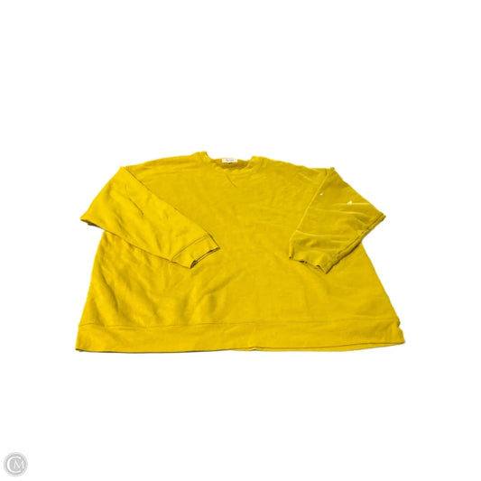 Sweatshirt Crewneck By Madewell In Yellow, Size: 1x