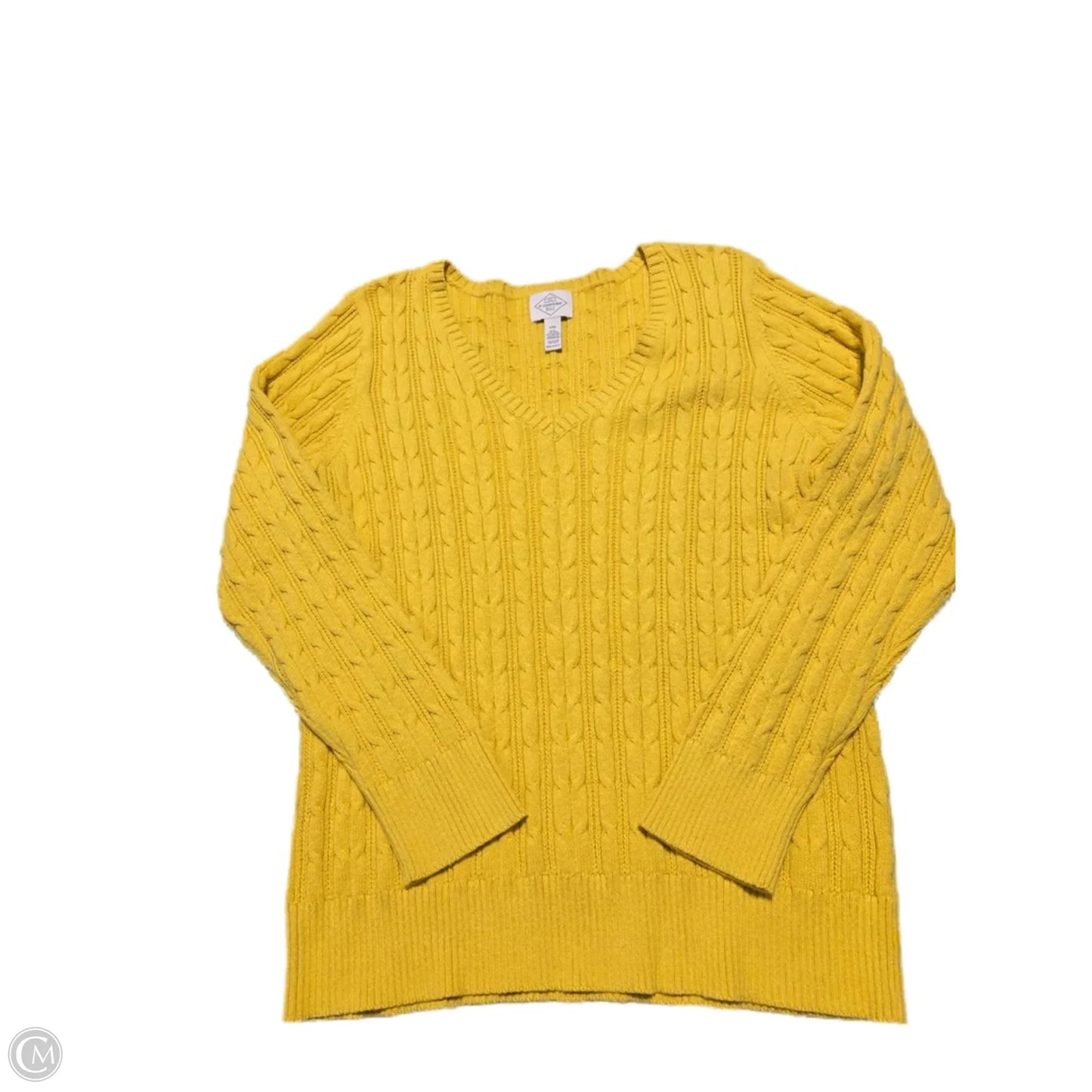 Sweater By St Johns Bay In Yellow, Size: Xxl