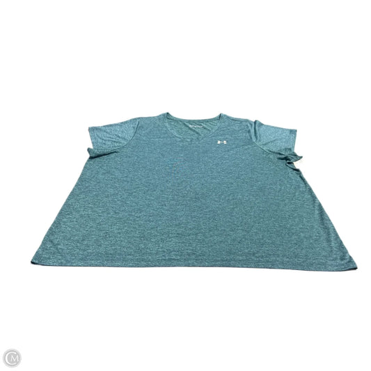 Athletic Top Short Sleeve By Under Armour In Blue, Size: 3x