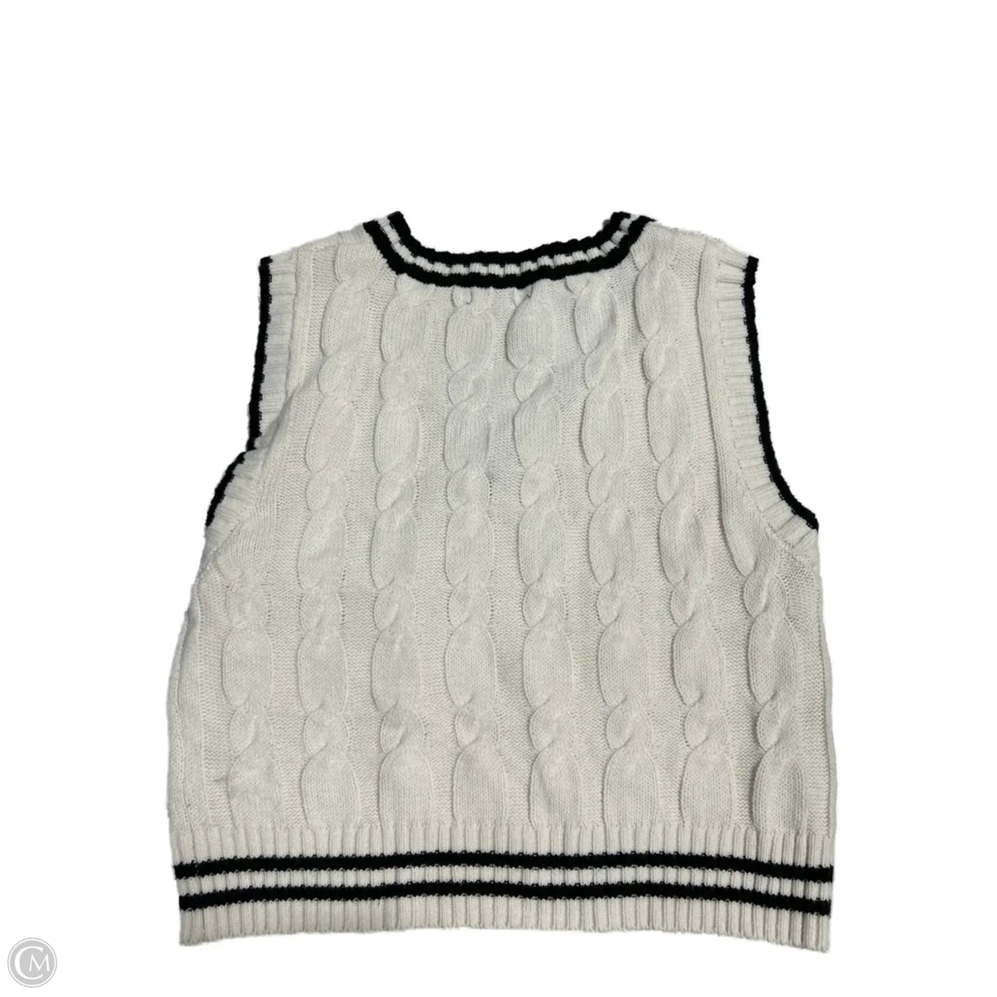 Vest Sweater By Love Tree In White, Size: L