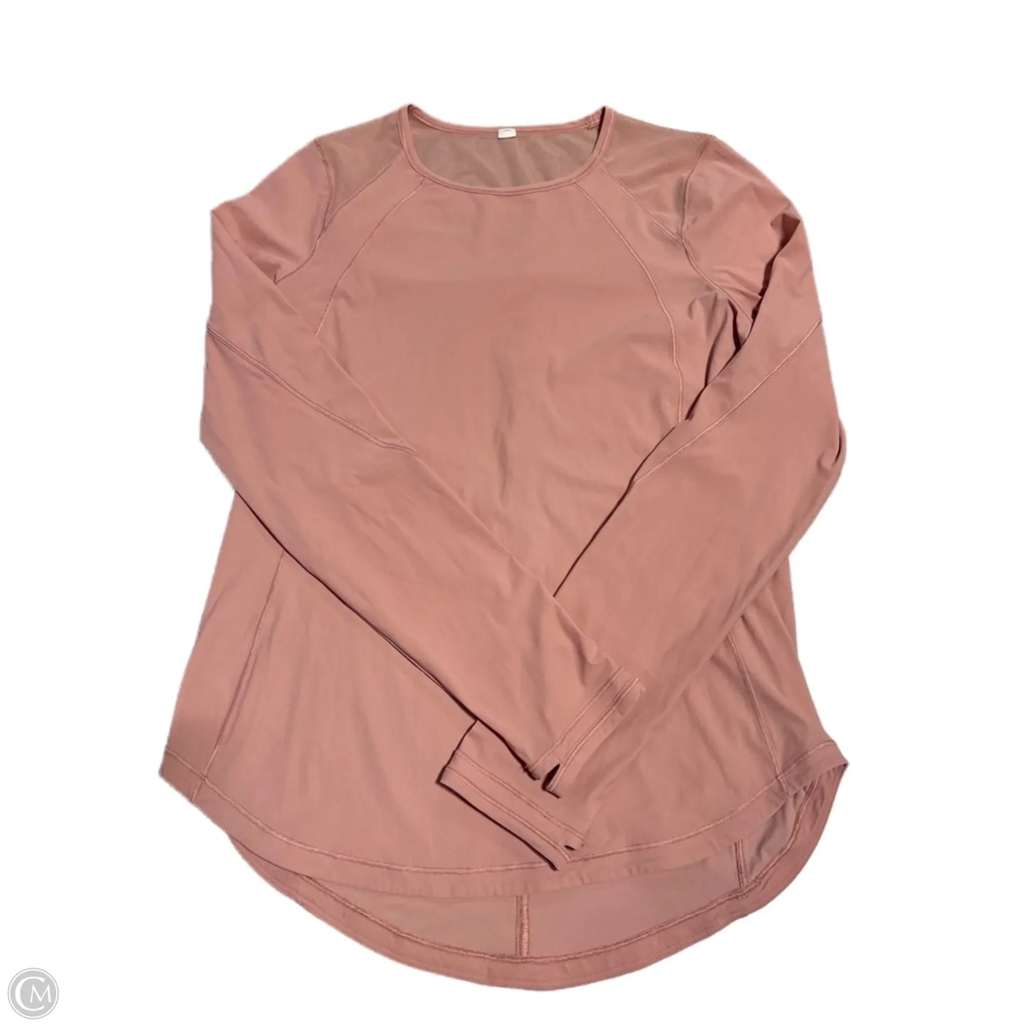 Athletic Top Long Sleeve Collar By Lululemon In Pink, Size: S