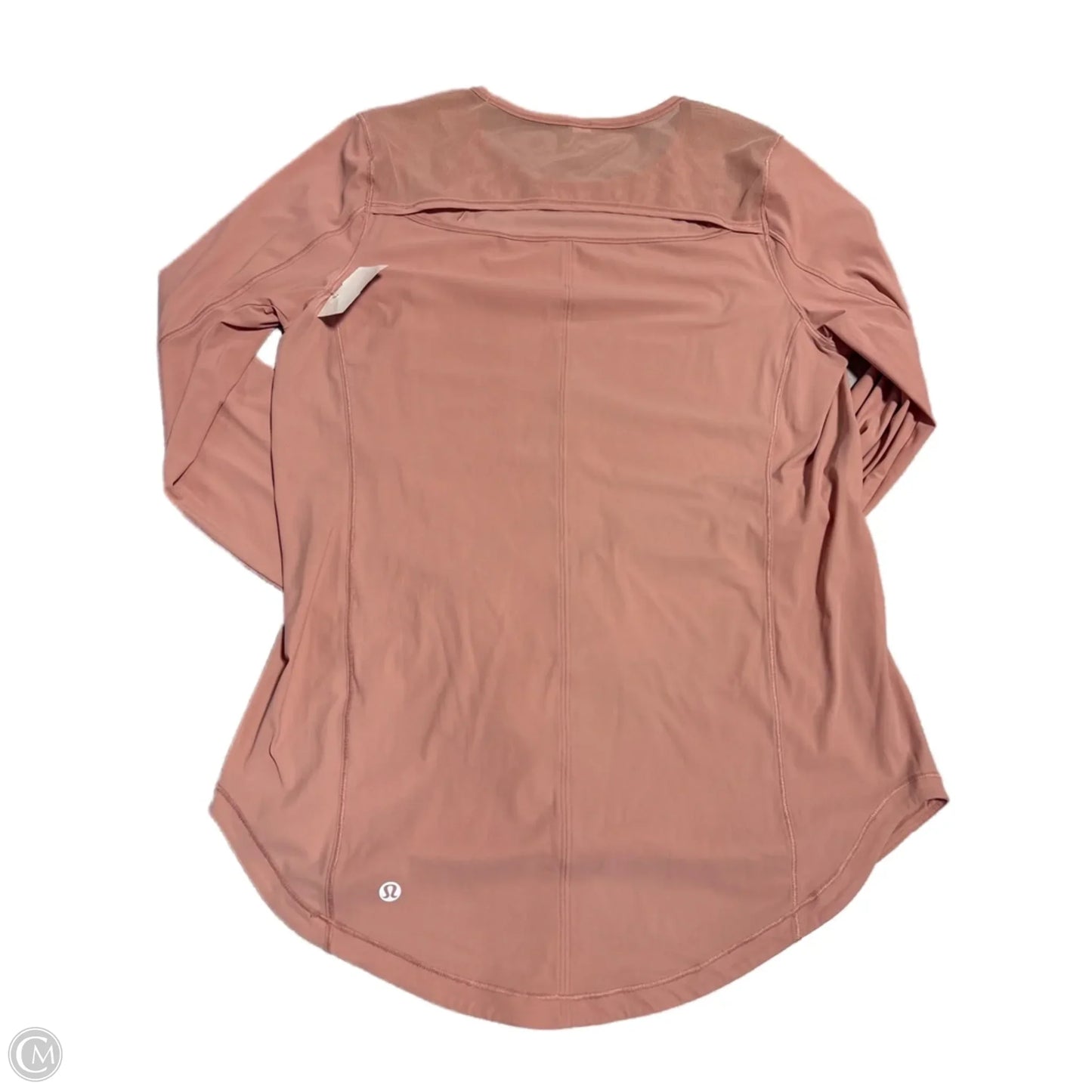 Athletic Top Long Sleeve Collar By Lululemon In Pink, Size: S