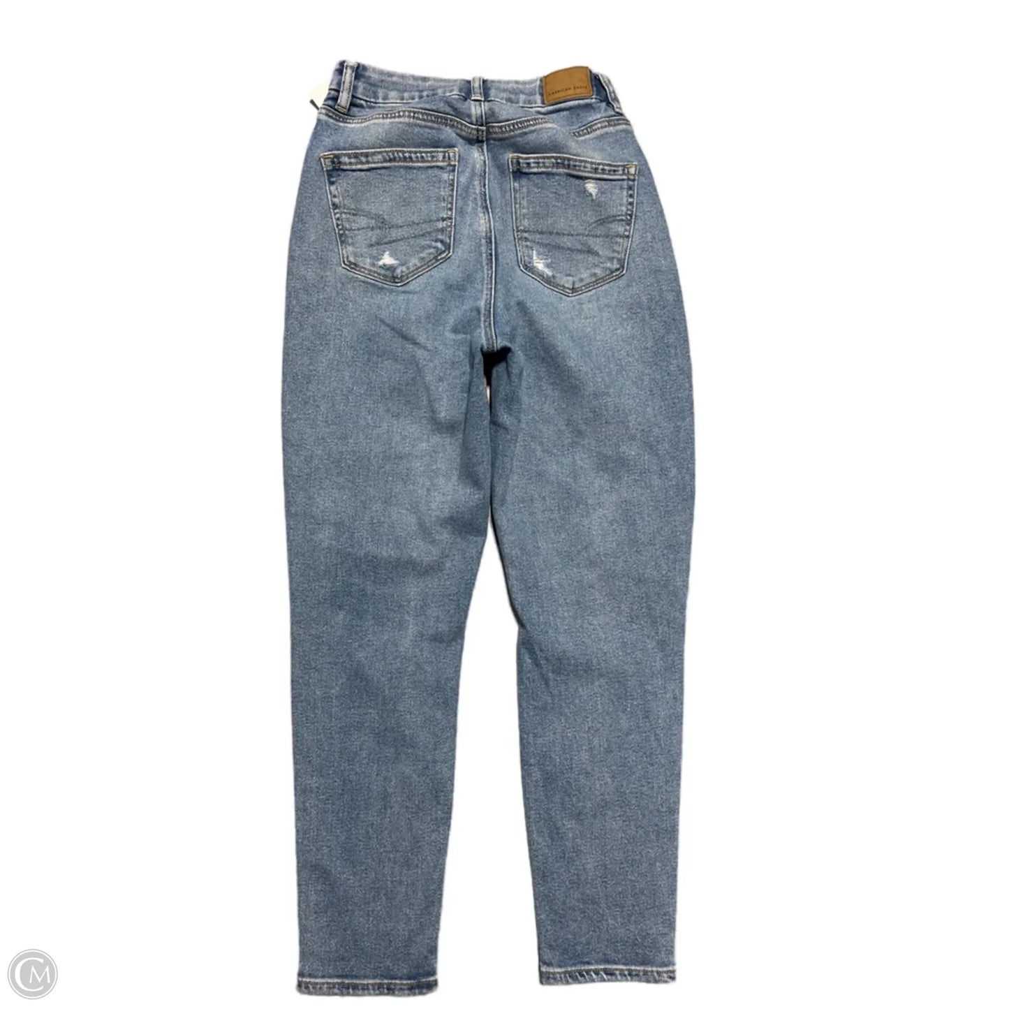 Jeans Straight By American Eagle In Blue Denim, Size: 0