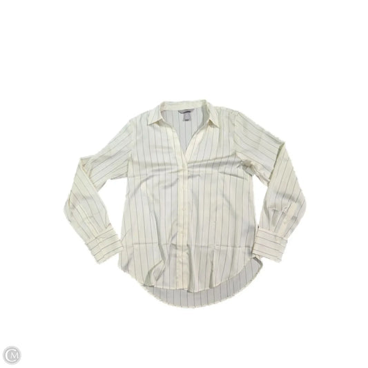 Top Long Sleeve By H&m In Cream, Size: S