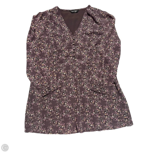 Blouse Long Sleeve By Charlie Paige In Purple, Size: Xl