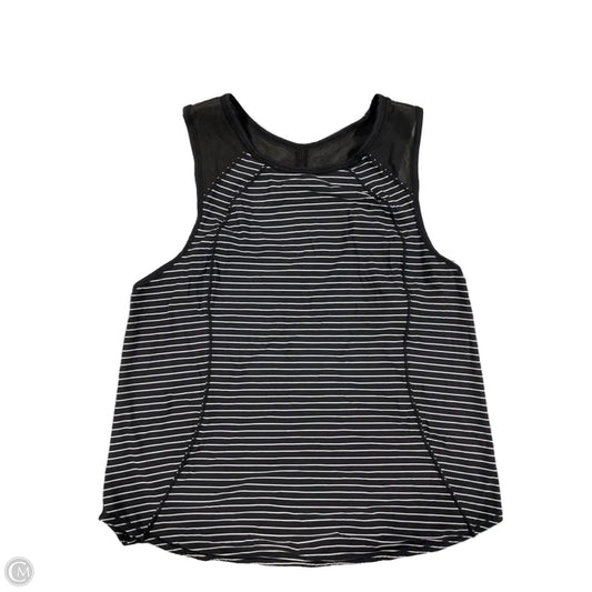 Athletic Tank Top By Lululemon In Striped Pattern, Size: M