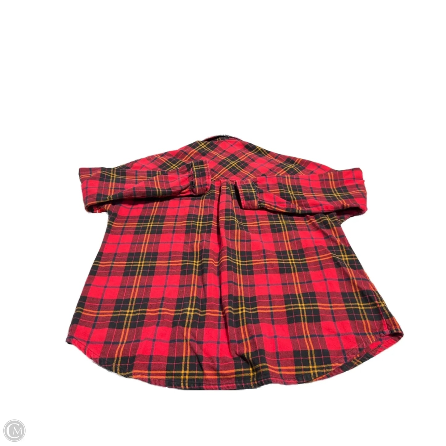 Top Long Sleeve Designer By Ugg In Plaid Pattern, Size: M