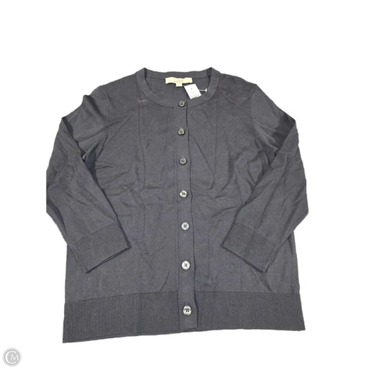 Sweater Cardigan By Loft In Grey, Size: M